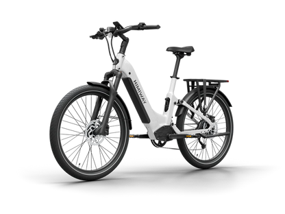 Himiway | Electric Bike | Model A7 Commuter | 27.5 x 2.4” Tires | 750W Hub Motor | 65 Mile Range | 400 lb Payload | Full Suspension Comfort | For Urban Comfort & All-Terrain Exploration