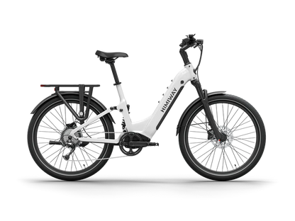 Himiway | Electric Bike | Model A7 Commuter | 27.5 x 2.4” Tires | 750W Hub Motor | 65 Mile Range | 400 lb Payload | Full Suspension Comfort | For Urban Comfort & All-Terrain Exploration