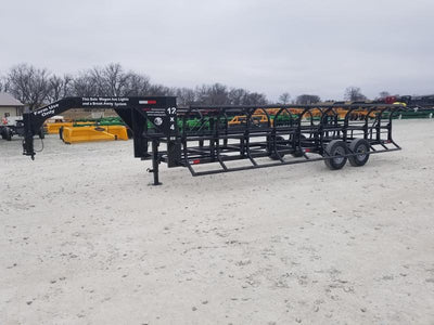Industrias America Double Dump Hay Trailer 12X4 | Cradle Length 24' | Pull Type