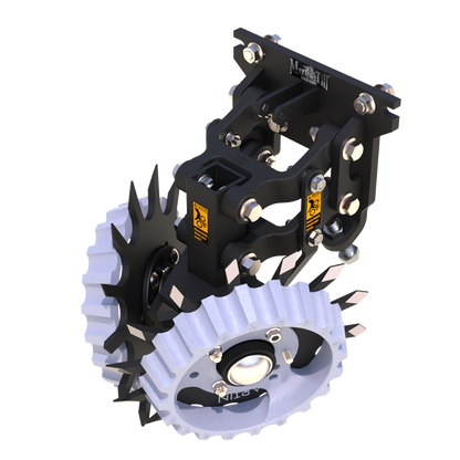Martin-Till ACCR Floating Row Cleaner | 60° Wide Frame | Air Cylinder & Razor Wheels | For High-Speed Planters & Narrow Row Spacing