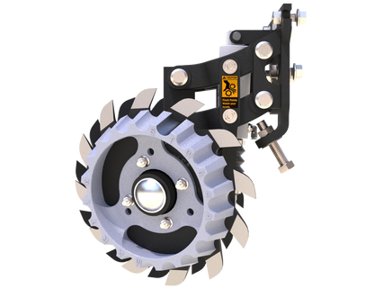 Martin-Till ACCR Floating Row Cleaner | 60° Wide Frame | Air Cylinder & Razor Wheels | For High-Speed Planters & Narrow Row Spacing