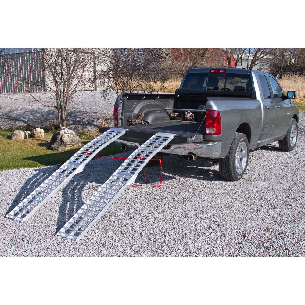 Black Widow Arched Folding Dual Runner ATV Ramps | Model AF-9012-HD-2 | Size 7' 5" L x 11.25" W | Capacity 3,000 lb | Horsepower 4 To 90+ HP | For ATV & UTV Loading