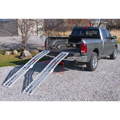 Black Widow Arched Folding Dual Runner ATV Ramps | Model AF-9012-HD-2 | Size 7' 5" L x 11.25" W | Capacity 3,000 lb | Horsepower 4 To 90+ HP | For ATV & UTV Loading