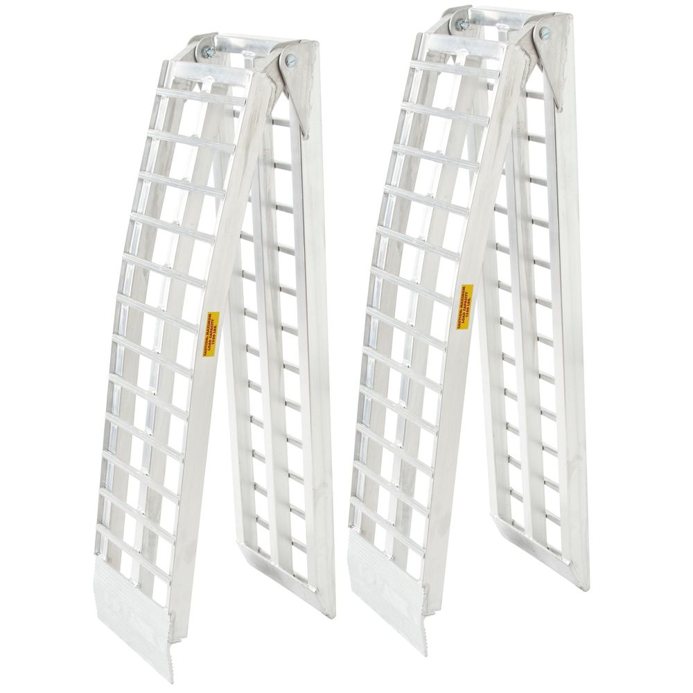 Black Widow Arched Folding Dual Runner ATV Ramps | Model AF-9012-HD-2 | Size 7' 5" L x 11.25" W | Capacity 3,000 lb | Horsepower 4 To 90+ HP | For ATV & UTV Loading