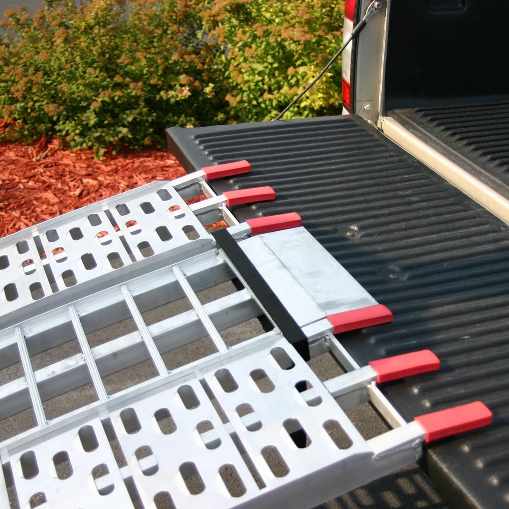 Black Widow 3-Piece Arched Folding Motorcycle Ramp | Model AF-9034-HD | Width 33-1/2" | Length 7' 5" | Capacity 1,500 lb | Horsepower 4 To 90+ HP | For Motorcycles, ATVs & Dirt Bikes