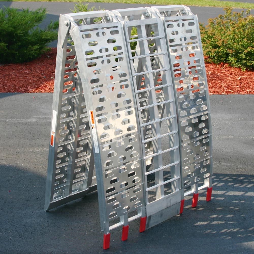 Black Widow 3-Piece Arched Folding Motorcycle Ramp | Model AF-9034-HD | Width 33-1/2" | Length 7' 5" | Capacity 1,500 lb | Horsepower 4 To 90+ HP | For Motorcycles, ATVs & Dirt Bikes