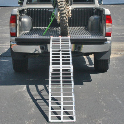 Black Widow Arched Folding Motorcycle Ramp | Model AFL-9012 | Size 11.1" Wide | 750 lb Capacity | Horsepower 4 To 90+ HP | For Truck Beds & Trailers
