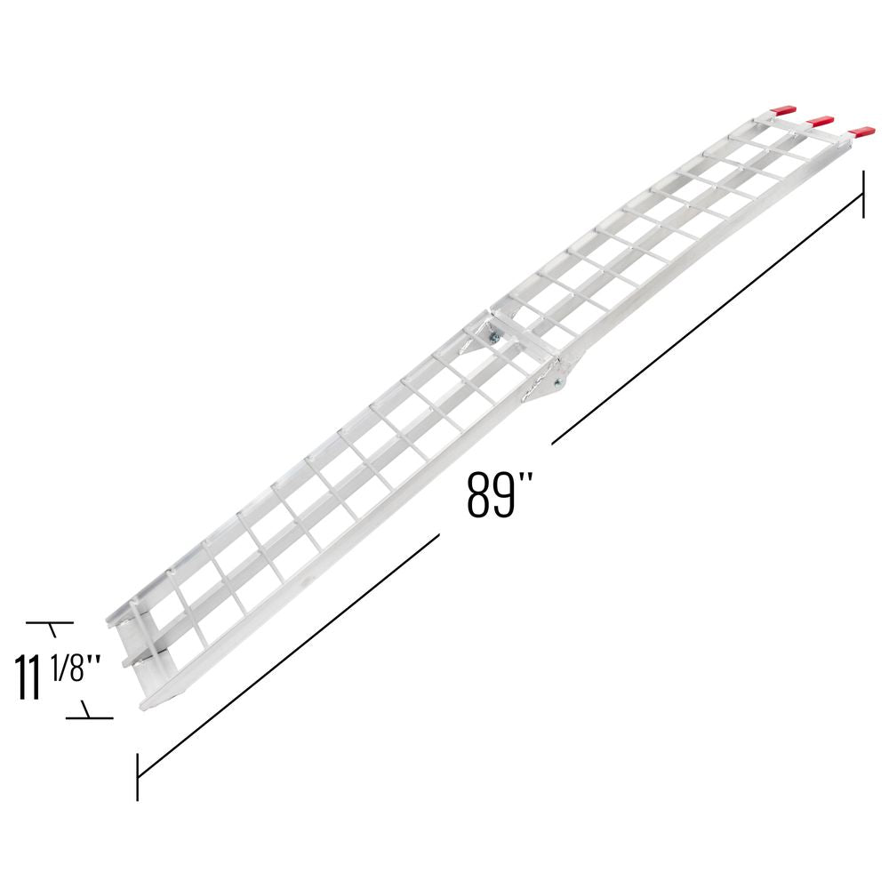 Black Widow Arched Folding Motorcycle Ramp | Model AFL-9012 | Size 11.1" Wide | 750 lb Capacity | Horsepower 4 To 90+ HP | For Truck Beds & Trailers