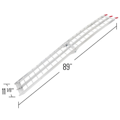 Black Widow Arched Folding Motorcycle Ramp | Model AFL-9012 | Size 11.1" Wide | 750 lb Capacity | Horsepower 4 To 90+ HP | For Truck Beds & Trailers