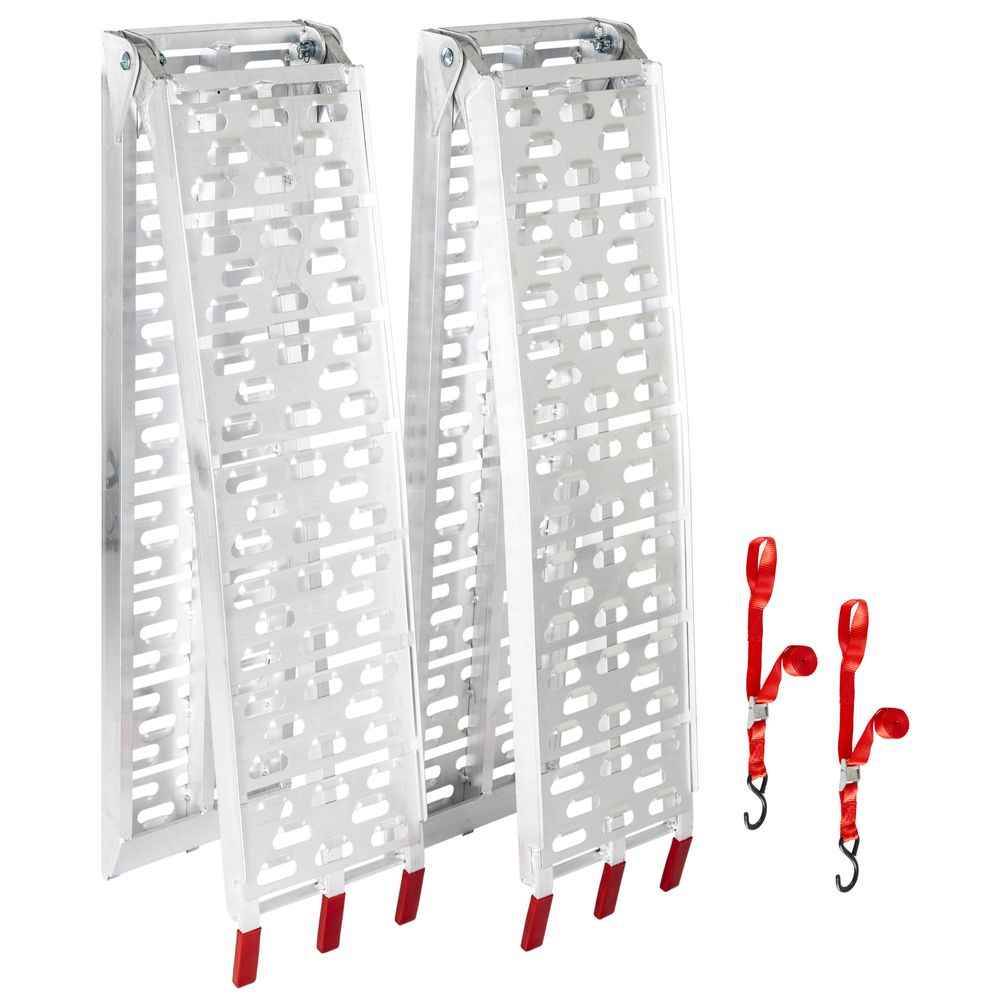 Black Widow Arched Folding Dual Runner ATV Ramps | Model AFP-9012-2 | Size 7'6" Length x 11.1" Width | Capacity 1,500 lb. | Horsepower 4 To 90+ HP | For ATV & UTV Loading