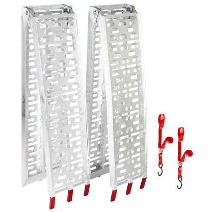 Black Widow Arched Folding Dual Runner ATV Ramps | Model AFP-9012-2 | Size 7'6" Length x 11.1" Width | Capacity 1,500 lb. | Horsepower 4 To 90+ HP | For ATV & UTV Loading