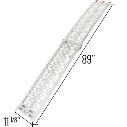 Black Widow Arched Folding Motorcycle Ramp | Model AFP-9012 | Size 11.1" Wide | Capacity 750 lb | For Street, Sport, Dirt Bikes & Scooters