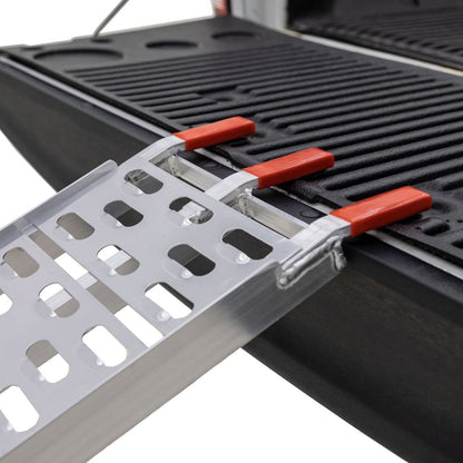 Black Widow Arched Folding Motorcycle Ramp | Model AFP-9012 | Size 11.1" Wide | Capacity 750 lb | For Street, Sport, Dirt Bikes & Scooters