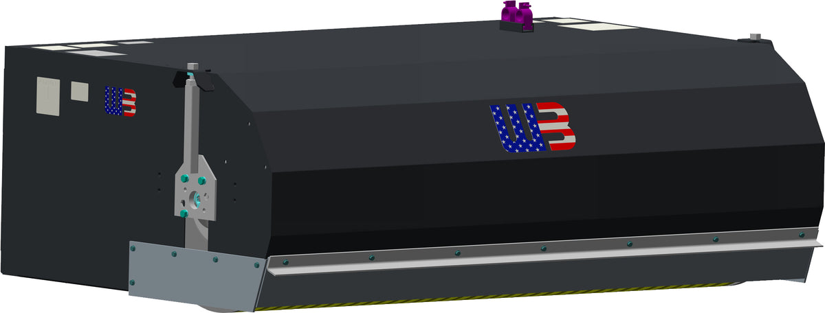 Werk-Brau Fixed Hopper Pick-Up Broom | Model WFLB | Width 60"–84" | 8–22 GPM | For Skid Steer