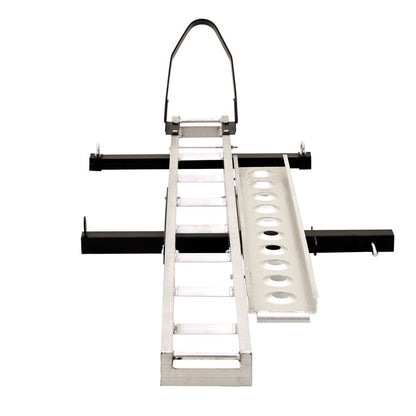 Black Widow Dirt Bike Carrier w/Chock | Model AMC-400-DLX | Track Size 75" | Capacity 400 lb | For Class III & IV 2" Hitch Motorcycles