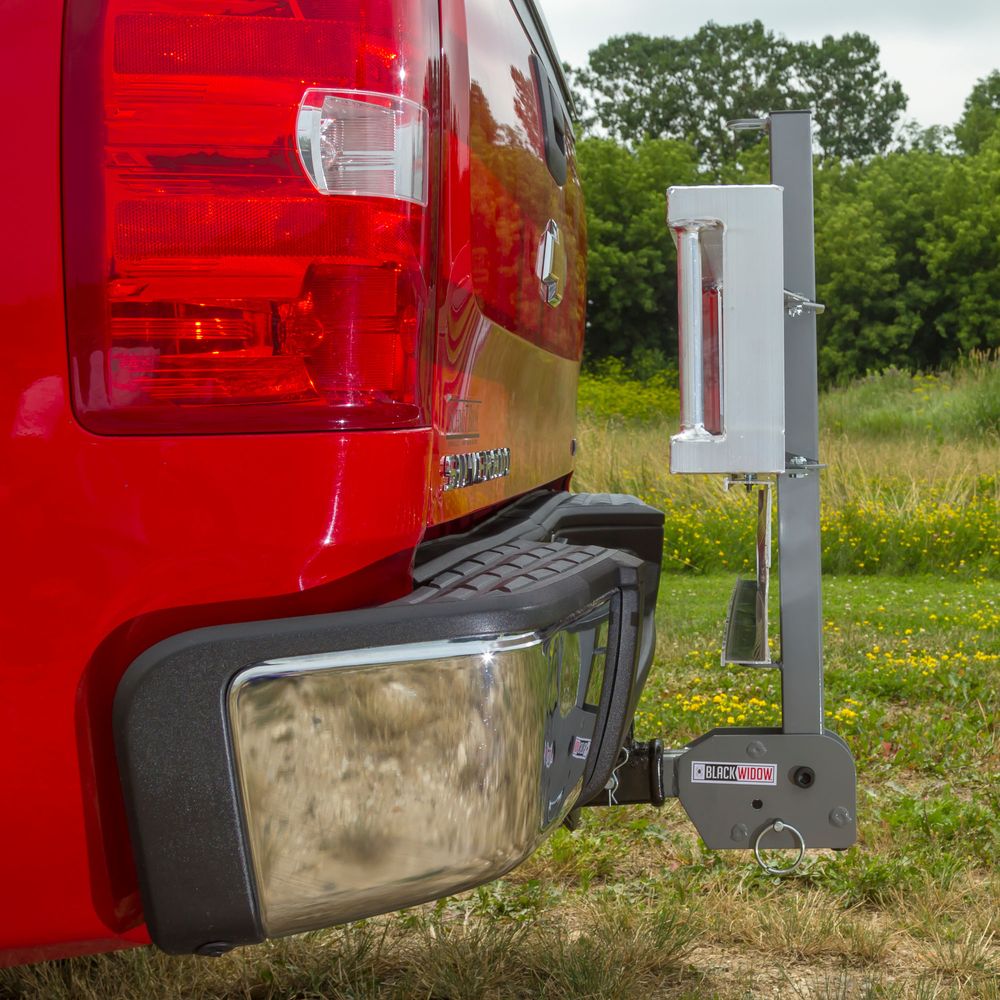 Black Widow Folding Dirt Bike Carrier | Model AMC-400-F | 5.5" Wheel Track | 400 lb Capacity | For Class III/IV 2" Hitch Motorcycle, Dirt Bike & EBike