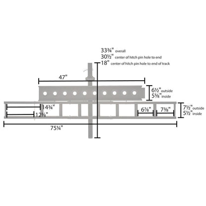 Black Widow Pro Dirt Bike Carrier | Model AMC-400-PRO | Track Width 5.5" | Capacity 400 lb | Fits Class III & IV 2" Hitch Receivers