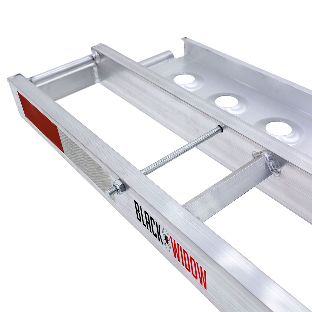 Black Widow Nonfolding Dirt Bike Carrier | Model AMC-400L | 5.5" Track Width | Extra-Long 6' Ramp | 400 lb Capacity | For Class III/IV 2" Hitch Motorcycles & EBikes