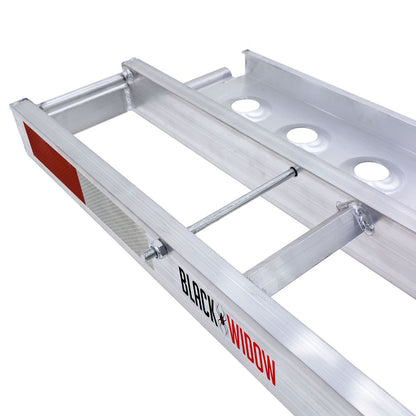 Black Widow Nonfolding Dirt Bike Carrier | Model AMC-400L | 5.5" Track Width | Extra-Long 6' Ramp | 400 lb Capacity | For Class III/IV 2" Hitch Motorcycles & EBikes