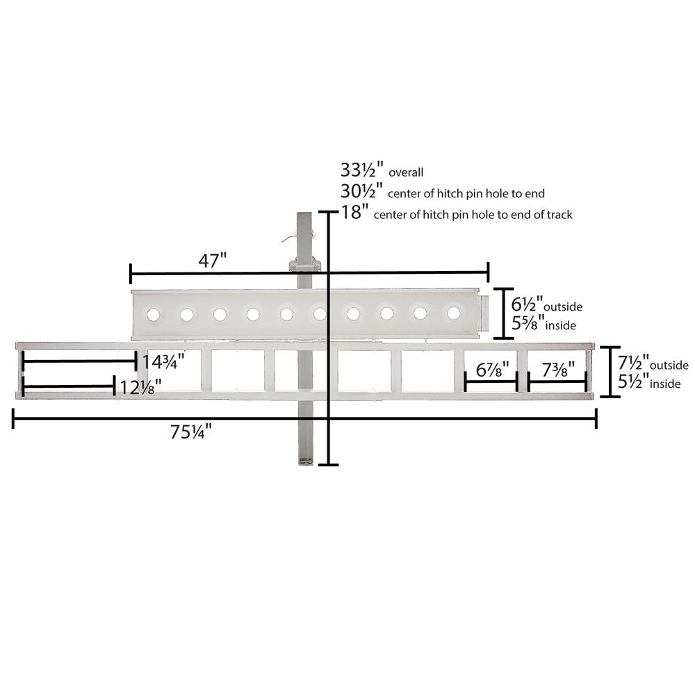 Black Widow Nonfolding Dirt Bike Carrier | Model AMC-400 | Track Width 5.5" | Capacity 400 lb. | For Class III–IV 2" Hitch Dirt Bikes, eBikes & Fat Tire Transport