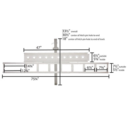 Black Widow Nonfolding Dirt Bike Carrier | Model AMC-400 | Track Width 5.5" | Capacity 400 lb. | For Class III–IV 2" Hitch Dirt Bikes, eBikes & Fat Tire Transport