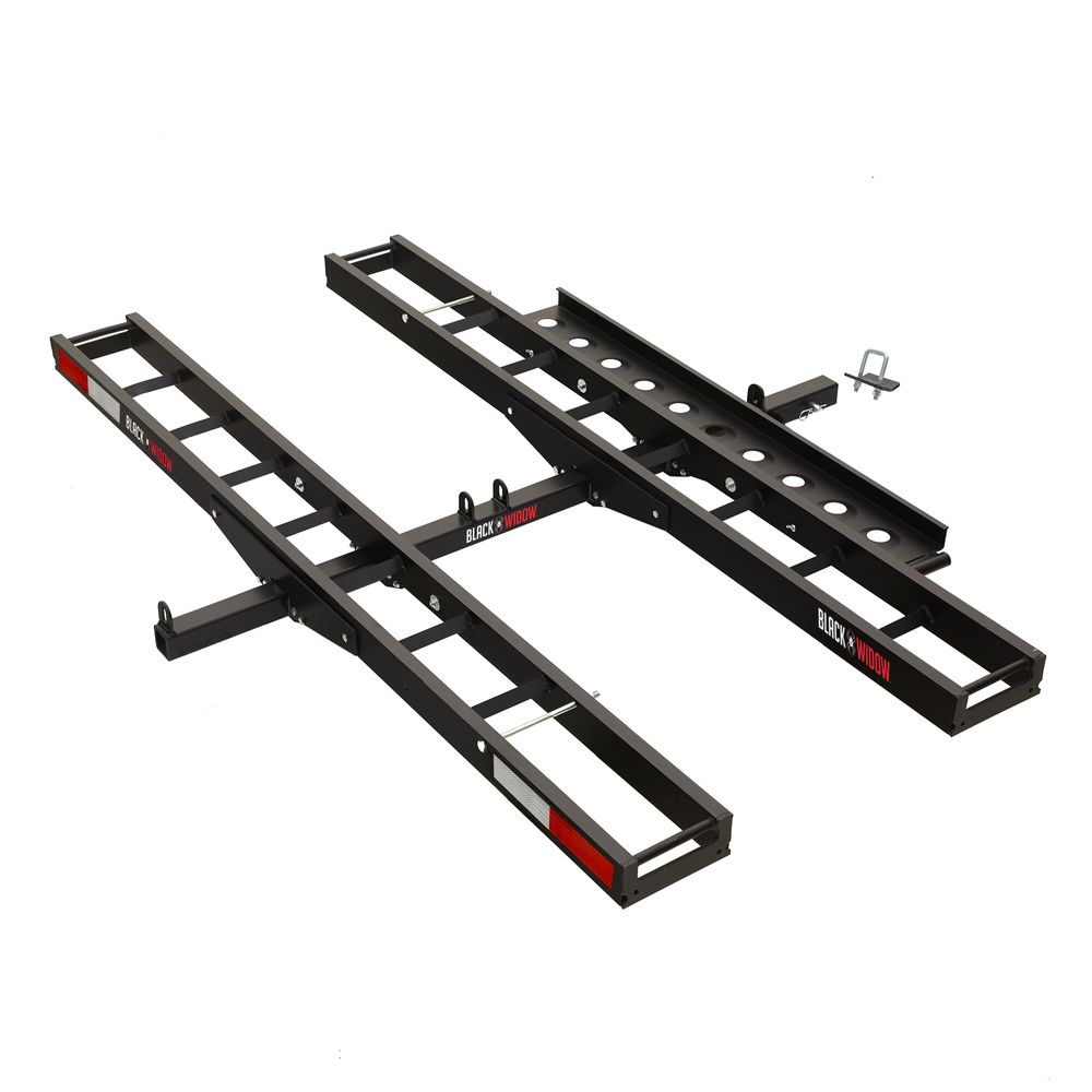 Black Widow Pro Double Dirt Bike Carrier | Model AMC-600-2-PRO | Dual 5.5" Tracks | Capacity 600 lb | For 2" Class III & IV Hitch Vehicles