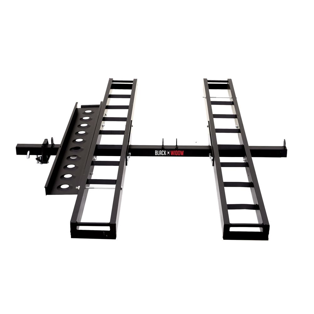 Black Widow Pro Double Dirt Bike Carrier | Model AMC-600-2-PRO | Dual 5.5" Tracks | Capacity 600 lb | For 2" Class III & IV Hitch Vehicles