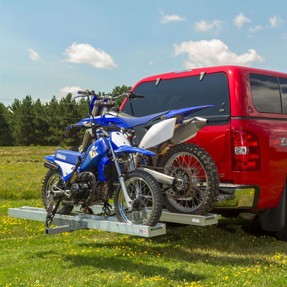 Black Widow Double Dirt Bike Carrier | Model AMC-600-2 | Track Width 75" | Capacity 600 lb | For Class III/IV 2" Hitch Motorcycle & EBike