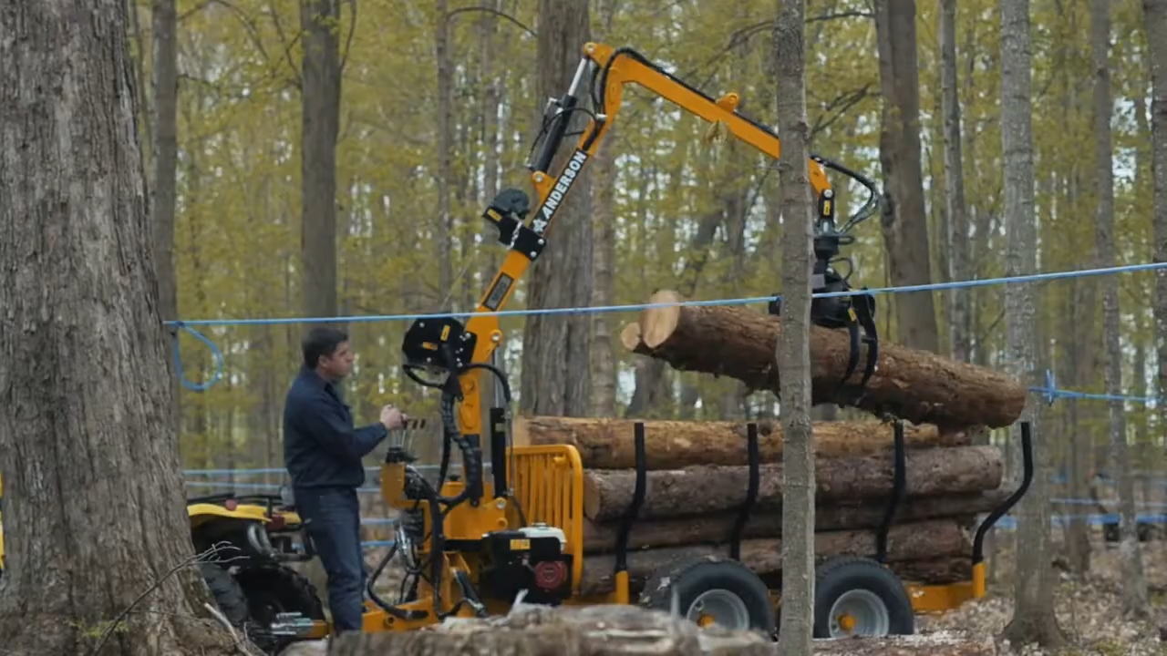 Anderson Log Loader | Model M-115 | Grapple Opening 36" inches | Horsepower 50-75 HP | For Tractors