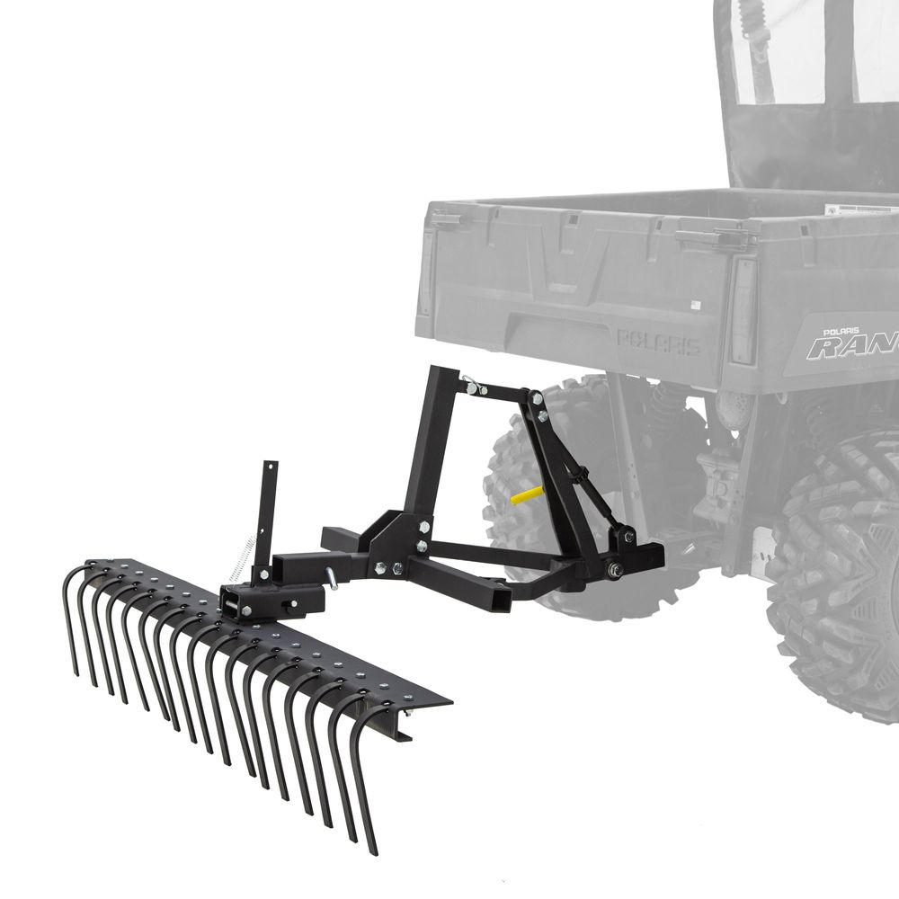 Black Widow ATV/UTV Rake Attachment System | Model ATV-RAKE-KIT | Width 60" | Horsepower 4 To 90+ HP | For ATV & UTV