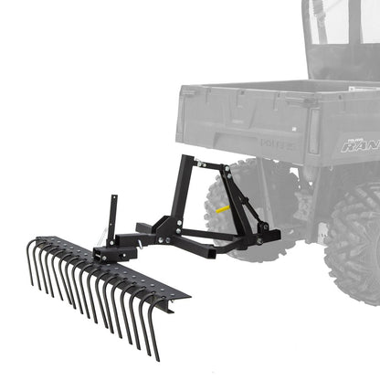 Black Widow ATV/UTV Rake Attachment System | Model ATV-RAKE-KIT | Width 60" | Horsepower 4 To 90+ HP | For ATV & UTV