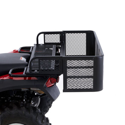 Black Widow Universal Deluxe Steel Mesh ATV Rear Drop Basket Rack | Model ATVDB-1004 | Size 41" L x 14" W | Capacity 300 lb. | Horsepower 4 To 90+ HP | For ATV & UTV Cargo Hauling