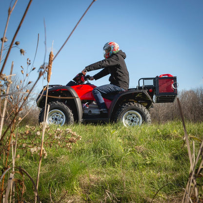 Black Widow Universal Steel ATV Rear Rack Drop Basket w/ Tailgate | Model ATVDB-TG-1205 | Size 41" x 14" | Horsepower 4 To 90+ HP | For ATV
