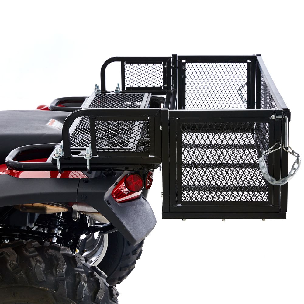 Black Widow Universal Steel ATV Rear Rack Drop Basket w/ Tailgate | Model ATVDB-TG-1205 | Size 41" x 14" | Horsepower 4 To 90+ HP | For ATV