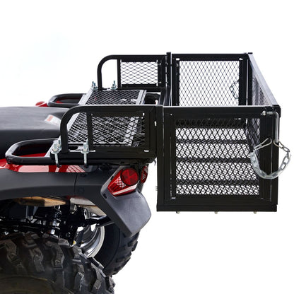 Black Widow Universal Steel ATV Rear Rack Drop Basket w/ Tailgate | Model ATVDB-TG-1205 | Size 41" x 14" | Horsepower 4 To 90+ HP | For ATV