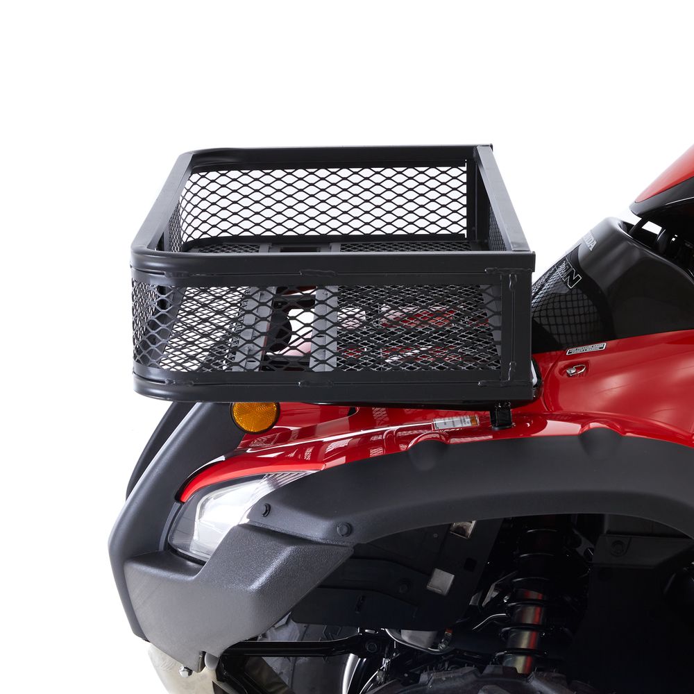 Black Widow Universal Deluxe Steel Mesh ATV Front Rack Basket | Model ATVFB-1057 | Size 36" L x 17" W x 6.5" H | Capacity 300 lb. | Horsepower 4 To 90+ HP | For ATV & UTV Loading
