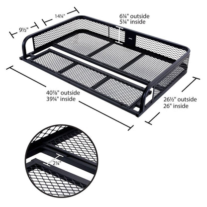 Black Widow Universal Deluxe Steel Mesh ATV Rear Rack Basket | Model ATVRB-1005 | Size 41" x 26.5" | Horsepower 4 To 90+ HP | For ATV