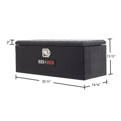 Black Widow Aluminum Rear ATV Storage Box | Model ATVRB-ALUM | Size 35.5” L x 14.75” W | Horsepower 4 To 90+ HP | For ATV Racks & Trailers