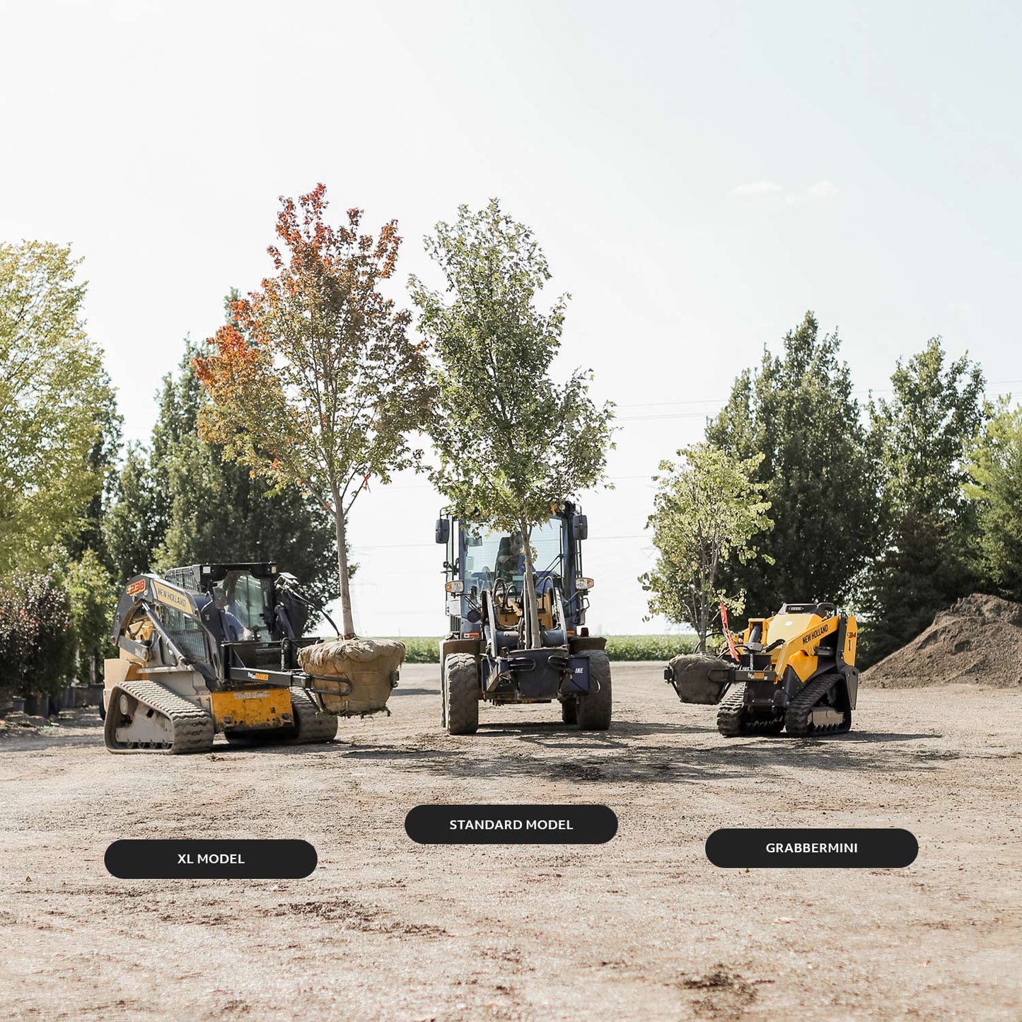 ProLine Tree Planting Equipment | Model Grabber XL | Width 54" | Rootball Capacity 32"-54" | Reach 8' | Hydraulic Flow Range 15–25 GPM | For Skid Steers