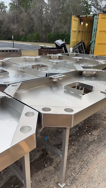 Aluminum Outfitters Crawfish Tables | Heavy-Duty Aluminum Build | Width 48" | Length 96" | For Catering, Events & Backyard Boils
