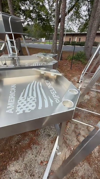 Aluminum Outfitters Crawfish Tables | Heavy-Duty Aluminum Build | Width 48" | Length 96" | For Catering, Events & Backyard Boils