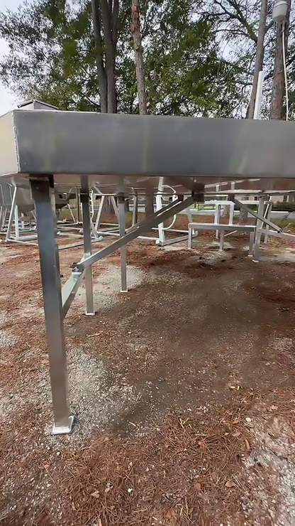 Aluminum Outfitters Crawfish Tables | Heavy-Duty Aluminum Build | Width 48" | Length 96" | For Catering, Events & Backyard Boils