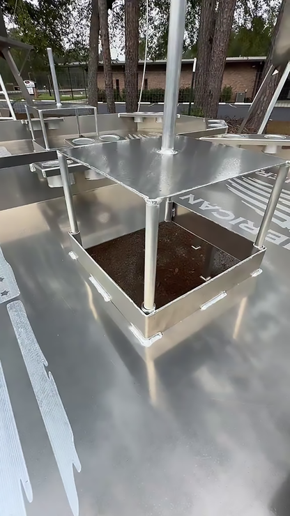 Aluminum Outfitters Crawfish Tables | Heavy-Duty Aluminum Build | Width 48" | Length 96" | For Catering, Events & Backyard Boils