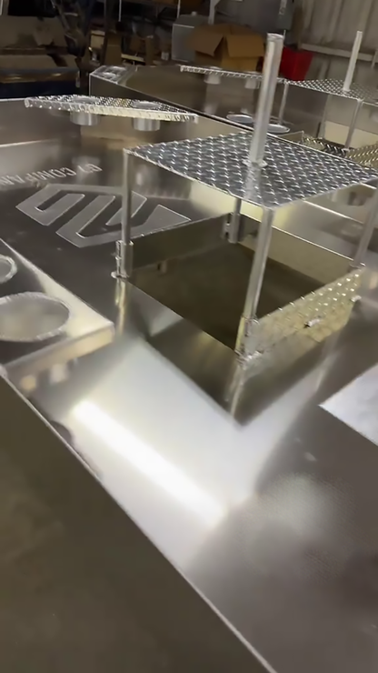 Aluminum Outfitters Crawfish Tables | Heavy-Duty Aluminum Build | Width 48" | Length 96" | For Catering, Events & Backyard Boils