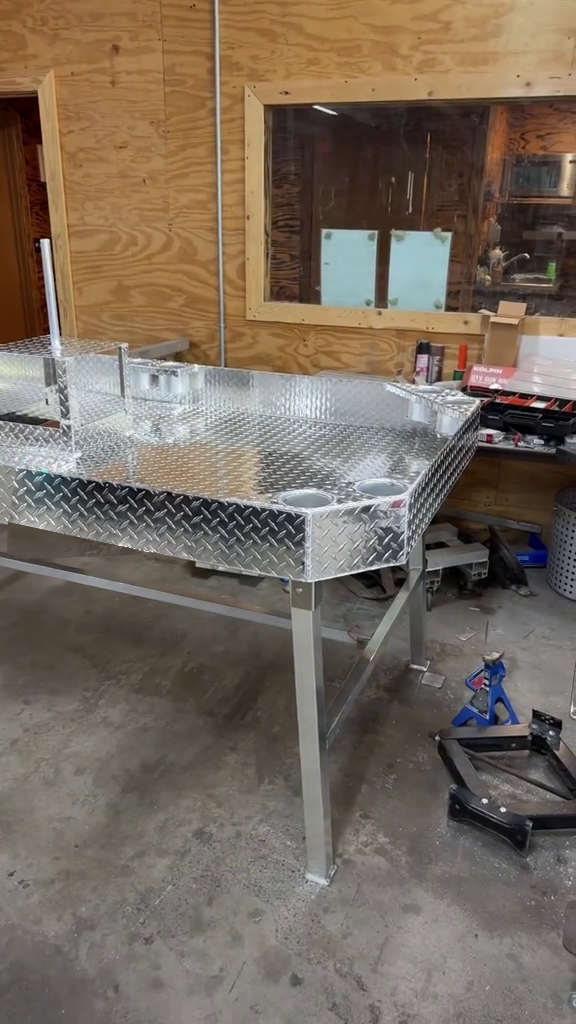 Aluminum Outfitters Crawfish Tables | Heavy-Duty Aluminum Build | Width 48" | Length 96" | For Catering, Events & Backyard Boils