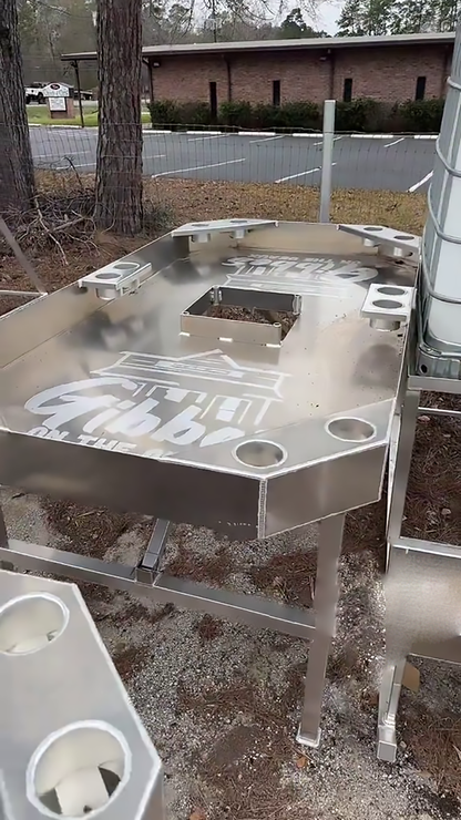 Aluminum Outfitters Crawfish Tables | Heavy-Duty Aluminum Build | Width 48" | Length 96" | For Catering, Events & Backyard Boils