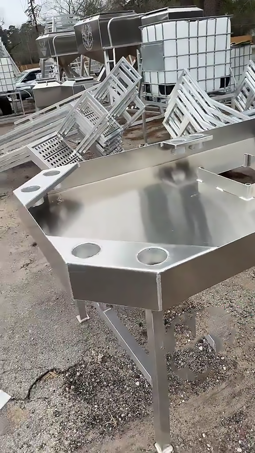 Aluminum Outfitters Crawfish Tables | Heavy-Duty Aluminum Build | Width 48" | Length 96" | For Catering, Events & Backyard Boils