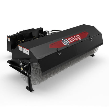 Virnig Angle Broom | Models VAB60, VAB72, VAB84 & VAB96 | Widths 60" To 96" | Hydraulic Flow 15 To 25 GPM | For Skid Steer