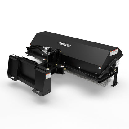 Virnig Angle Broom | Models VAB60, VAB72, VAB84 & VAB96 | Widths 60" To 96" | Hydraulic Flow 15 To 25 GPM | For Skid Steer