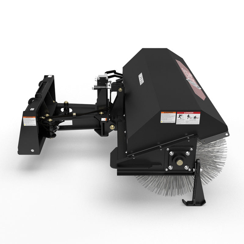 Virnig Angle Broom | Models VAB60 To VAB96 | Widths 60" To 96" | Hydraulic Flow 15 To 25 GPM | For Skid Steer